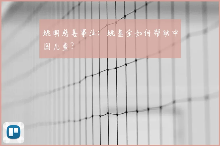 姚明慈善事业:姚基金如何帮助中国儿童?